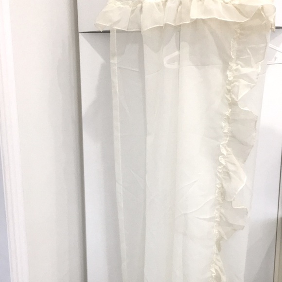 2 Panels White Sheer Curtains 58” Wide x 60” Long - Picture 1 of 10
